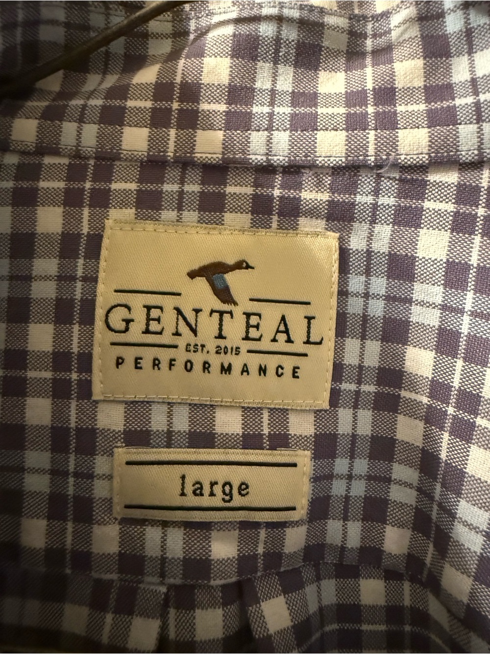 Genteal Performance Men’s Plaid Button-Down Shirt - Purple